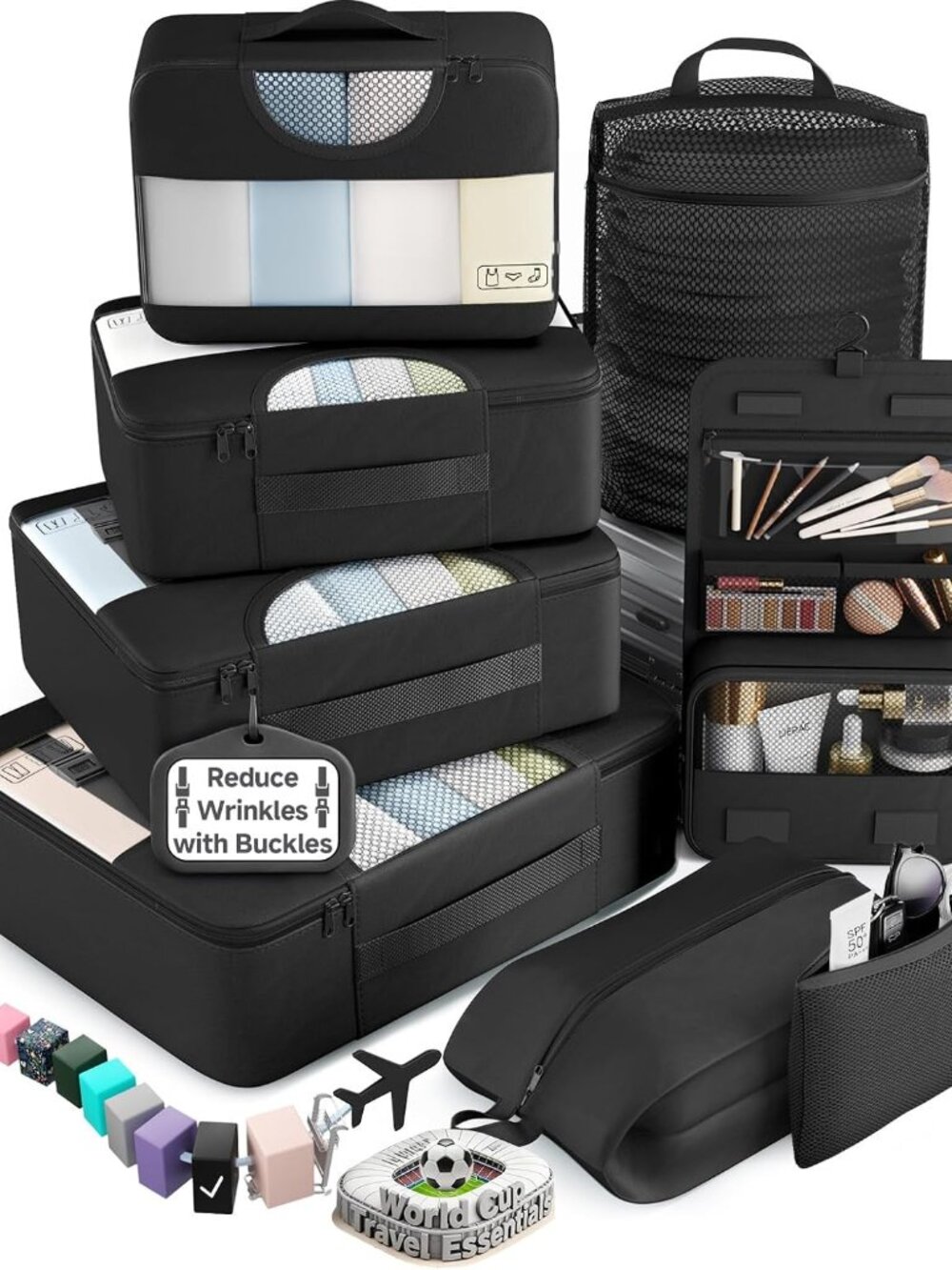 BRAND NEW 8 Set Packing Cubes for Travel Essentials Suitcase Organizer